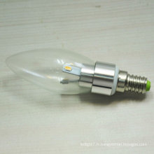 Bougie led LED E14 3 LED délicate pour lustre en cristal